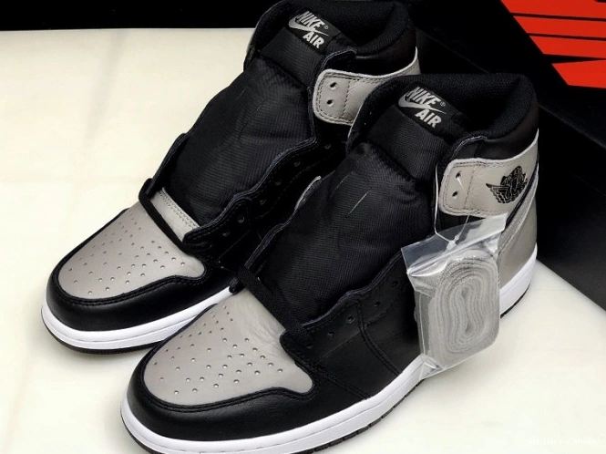 Rep Jordan Black 1 Shadow Air 555088-013 High Retro Grey OG 0709